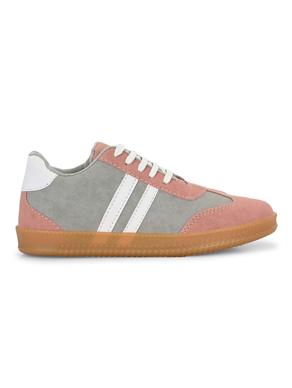 women peach lace-up sneaker - 22179513 -  Standard Image - 2