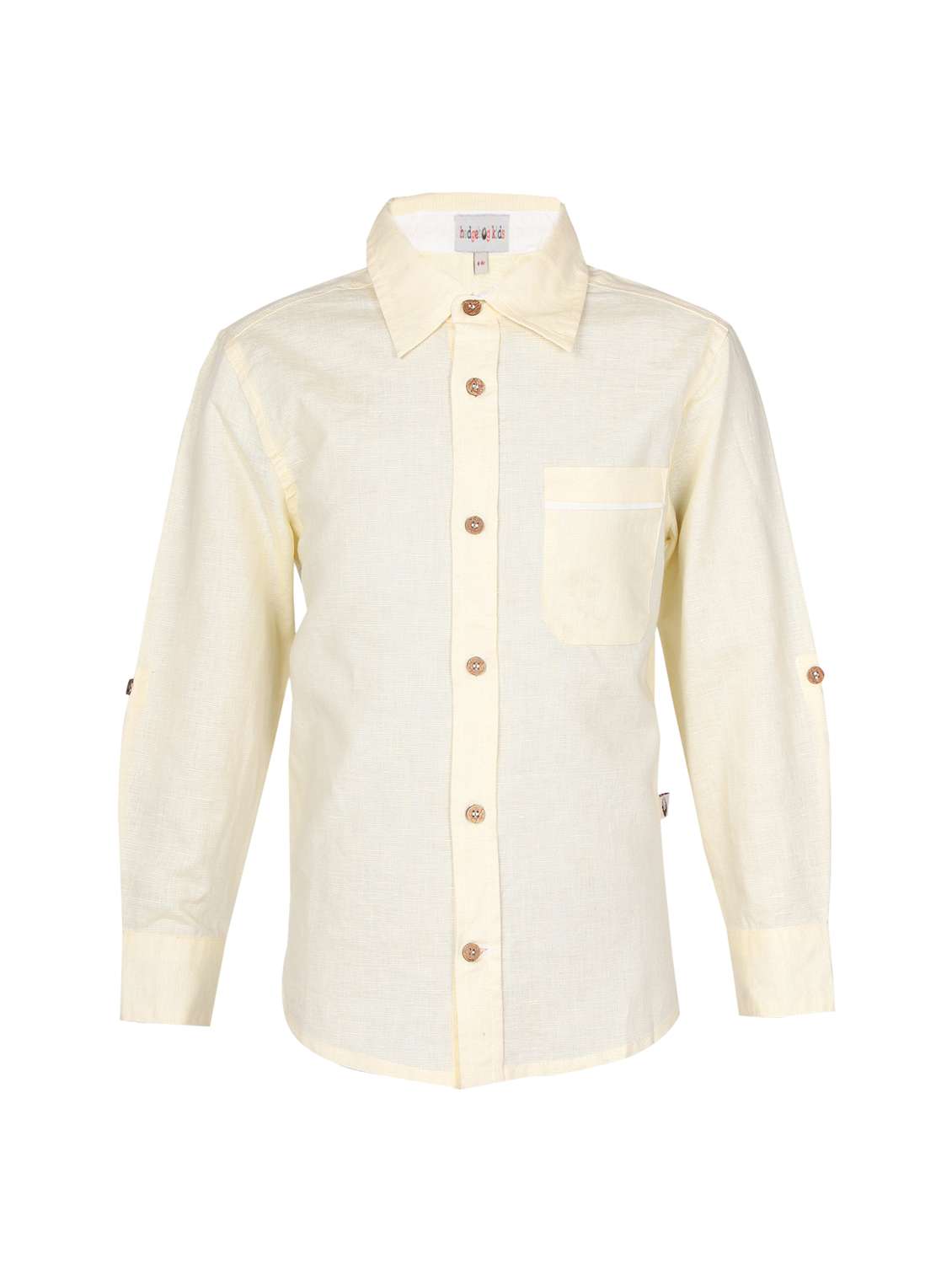 boys solid collared long sleeve shirt - 22179531 -  Standard Image - 2