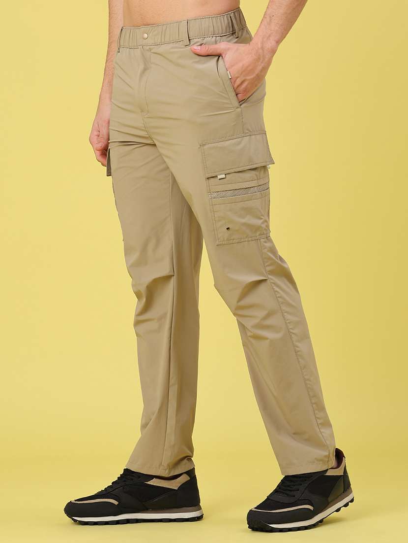 men solid mid rise regular fit cargo  - 22179571 -  Standard Image - 2