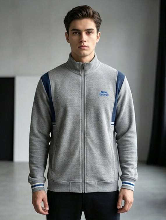 Men Color Block Long Sleeve Casual Jacket - 22179620 -  Standard Image - 2