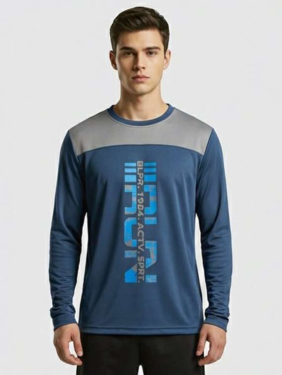 men color block long sleeve regular fit t-shirt - 22179652 -  Standard Image - 2