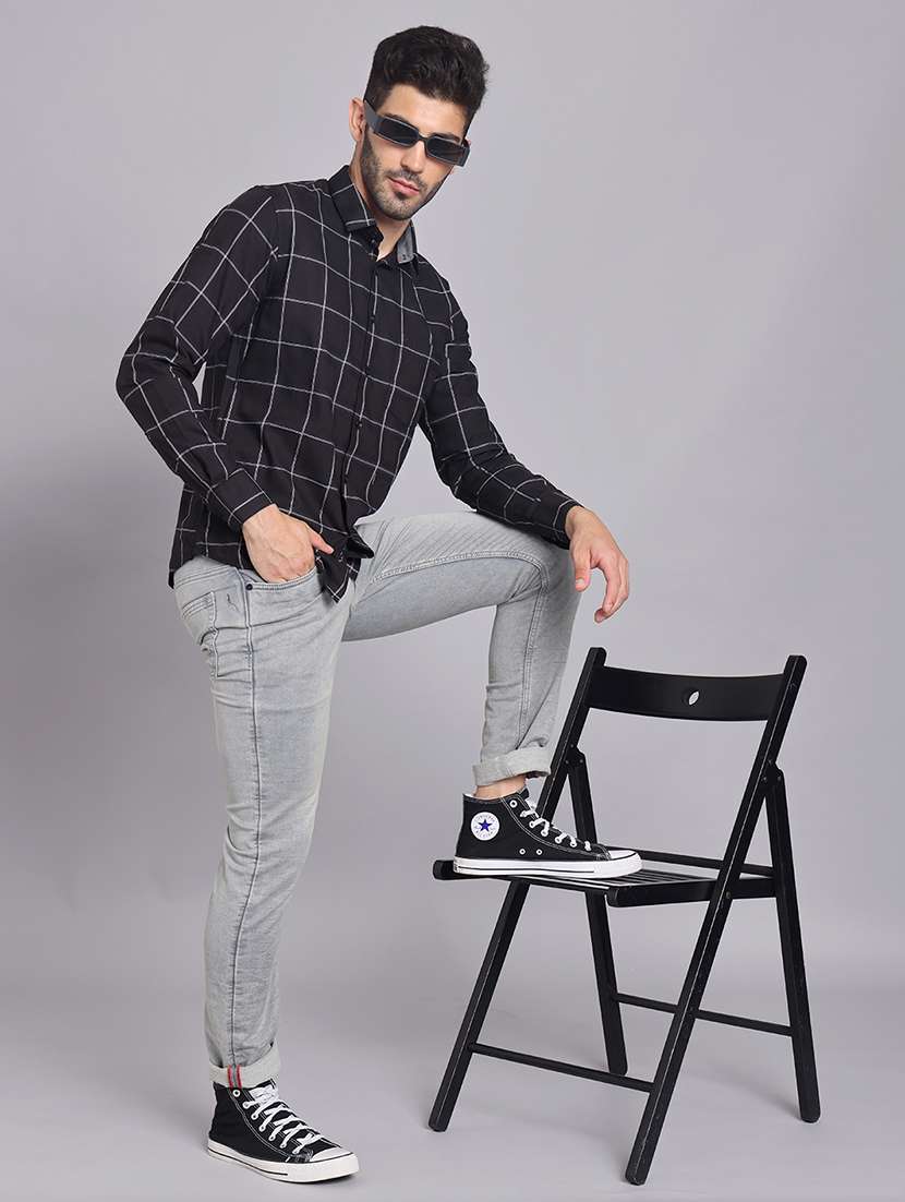 men solid mid rise slim fit jeans - 22179674 -  Standard Image - 7
