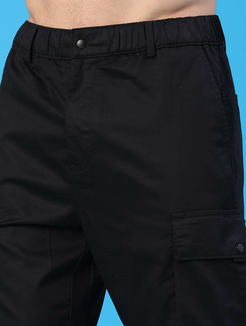 men solid mid rise regular fit cargo - 22179681 -  Standard Image - 2