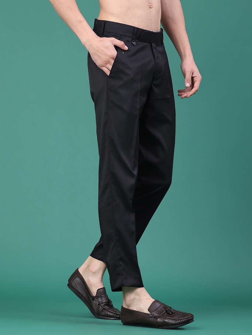 men solid mid rise formal pants - 22179708 -  Standard Image - 2