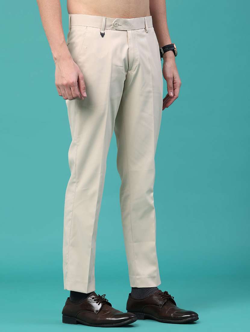 men solid mid rise formal pants - 22179744 -  Standard Image - 2