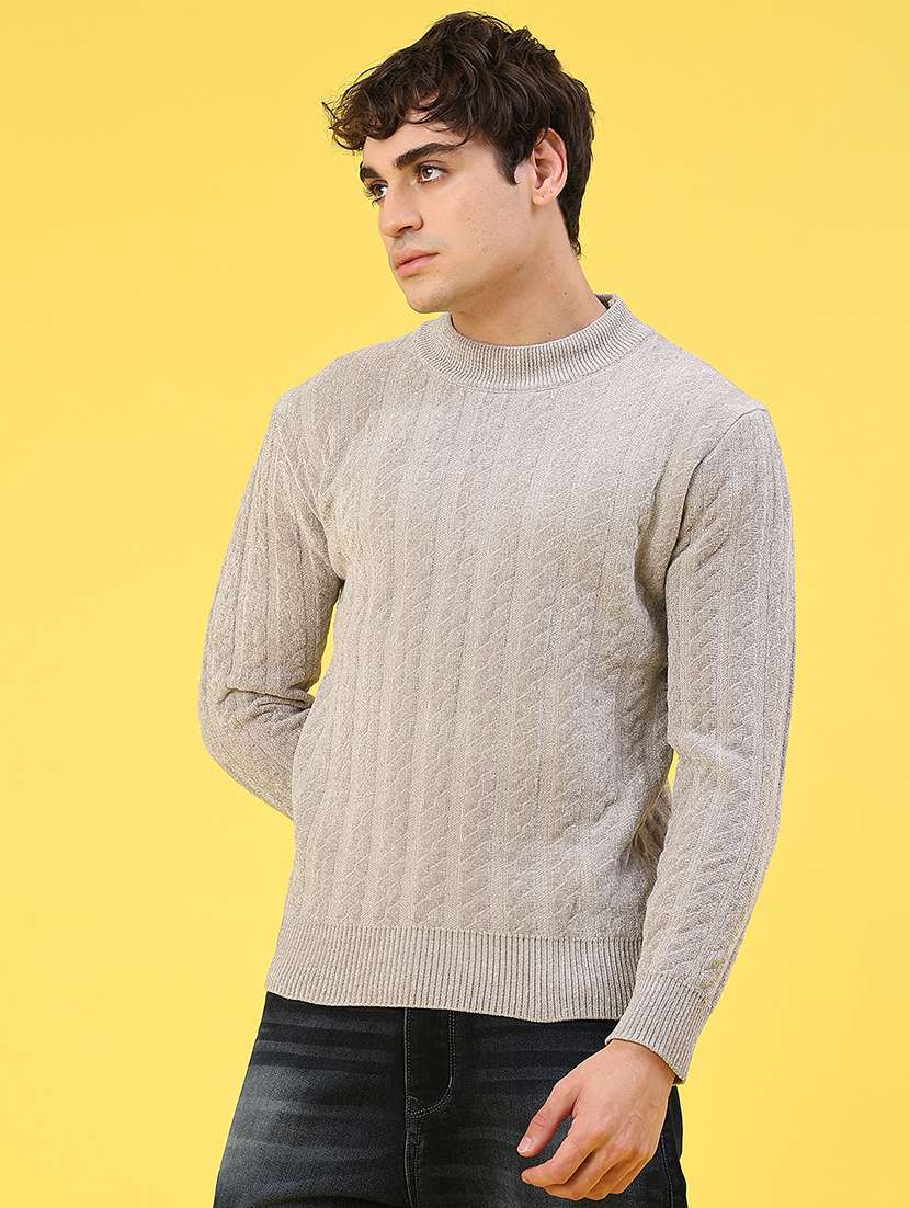 men self design long sleeve regular fit pullover  - 22179754 -  Standard Image - 2