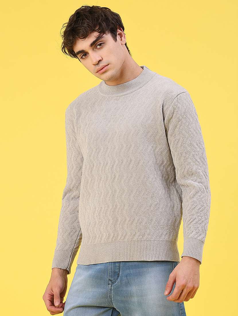 men self design long sleeve regular fit pullover  - 22179755 -  Standard Image - 2