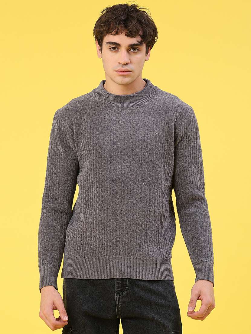 men self design long sleeve regular fit pullover  - 22179756 -  Standard Image - 2