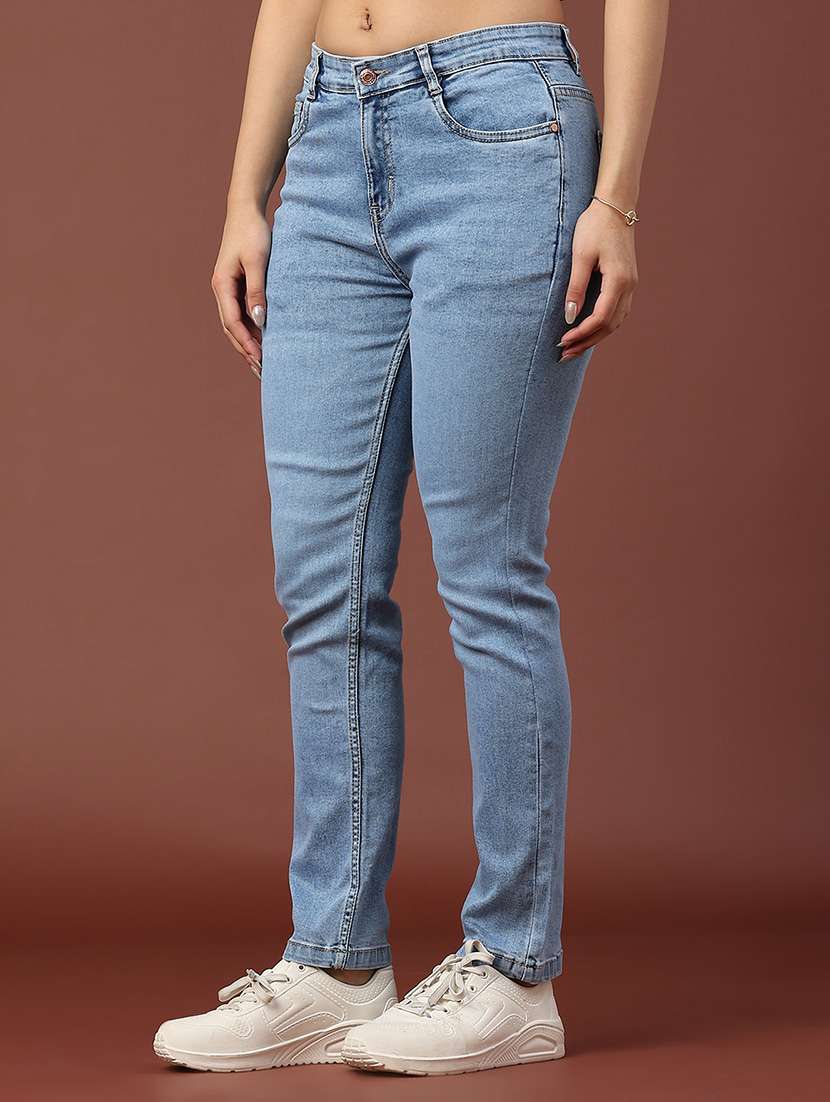 women solid mid rise slim fit jeans - 22179768 -  Standard Image - 2