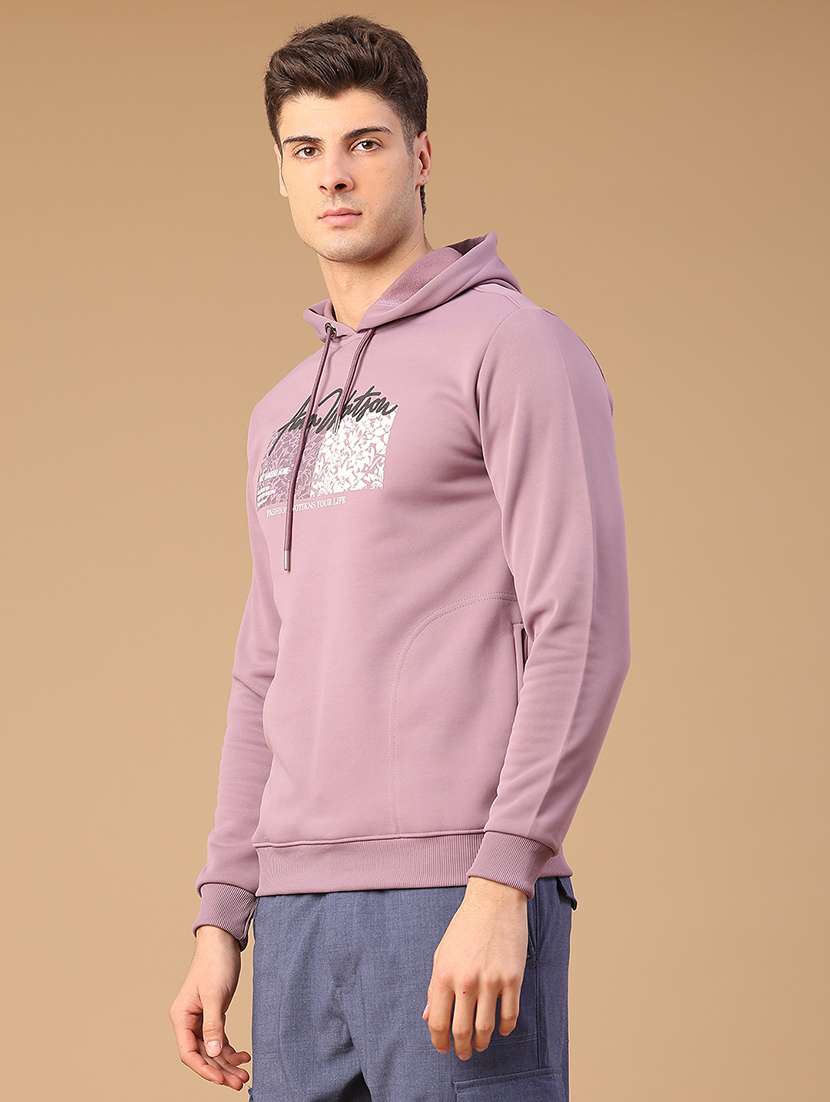 men printed long sleeve hooded sweatshirt - 22179783 -  Standard Image - 2