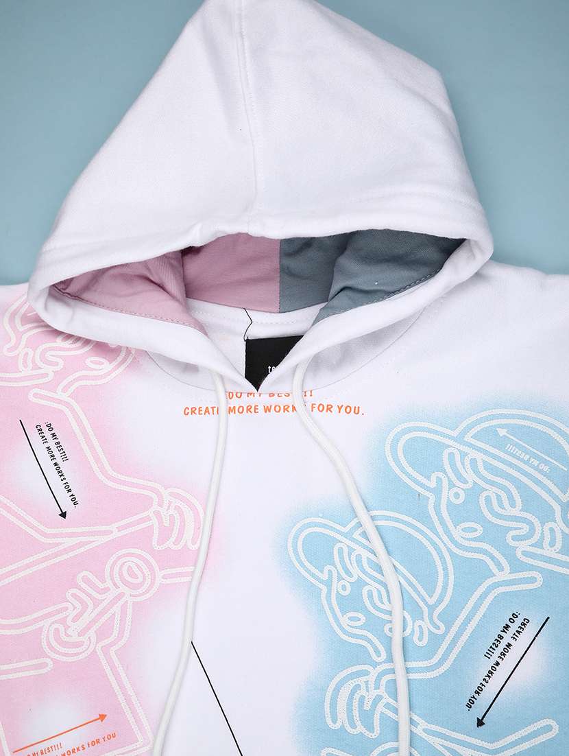 girls printed long sleeve hooded sweatshirt - 22179930 -  Standard Image - 2