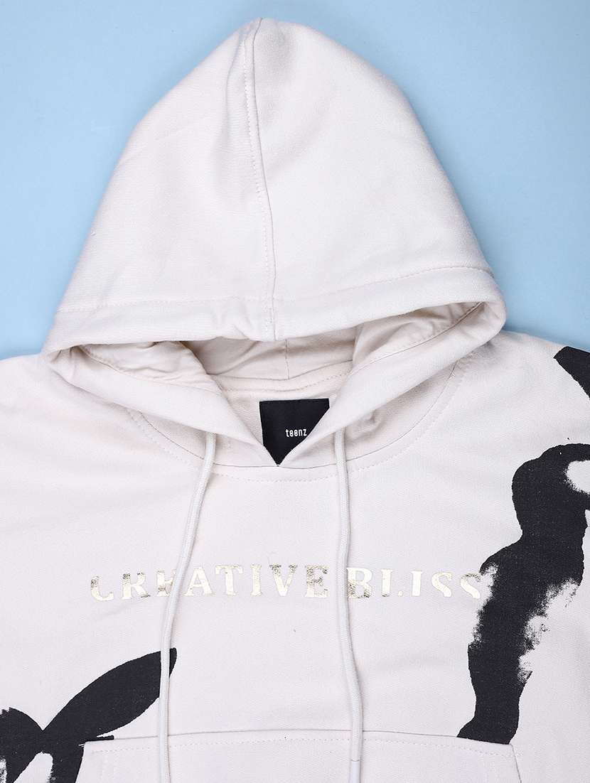 girls printed long sleeve hooded sweatshirt - 22179931 -  Standard Image - 2