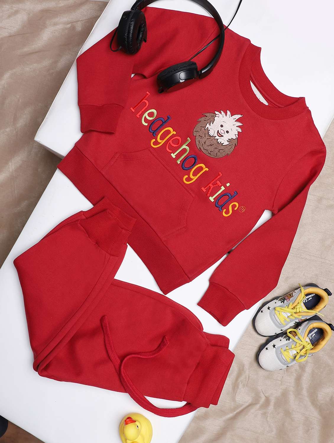 kids printed long sleeve full length set