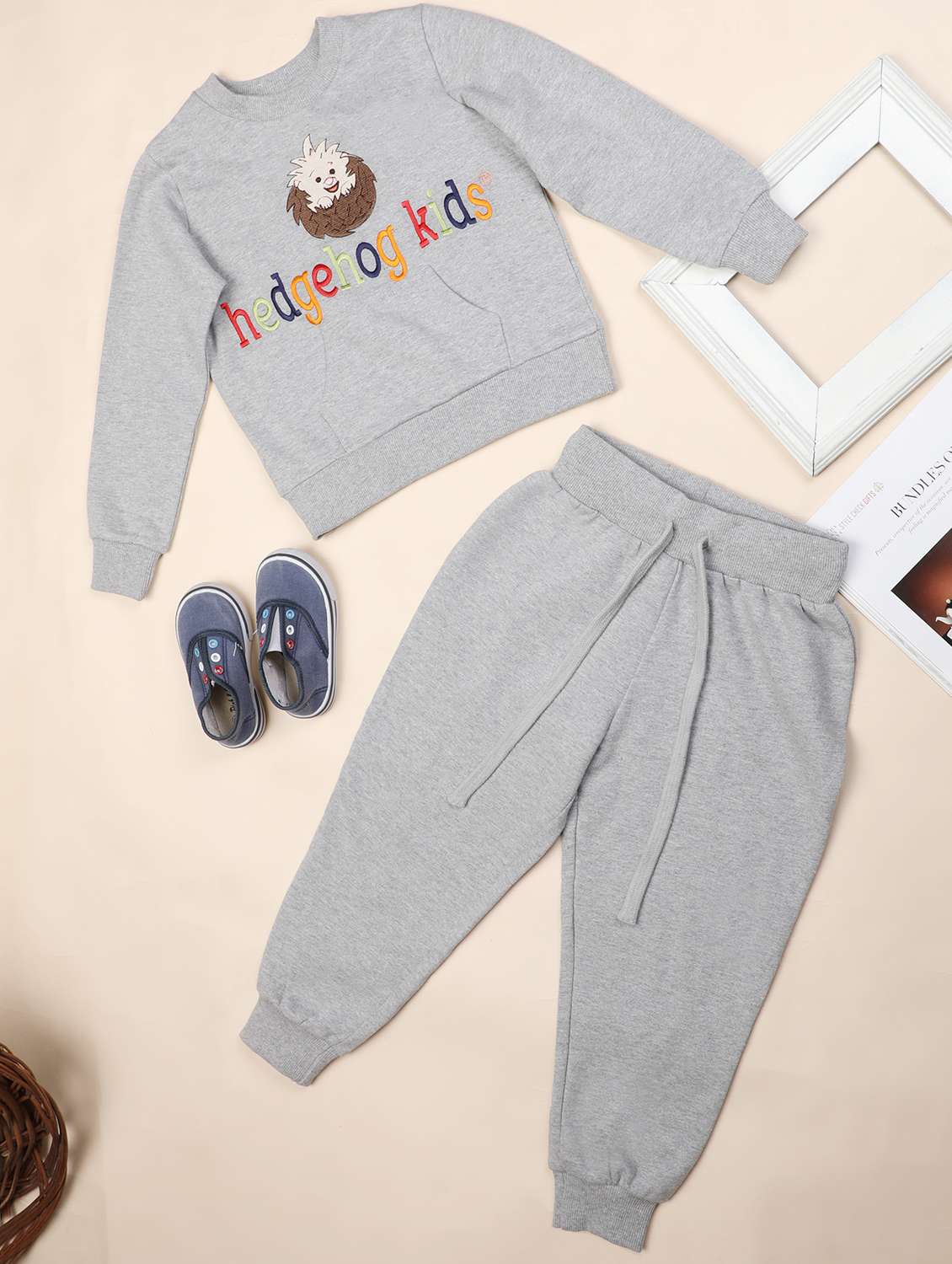 kids printed long sleeve full length set