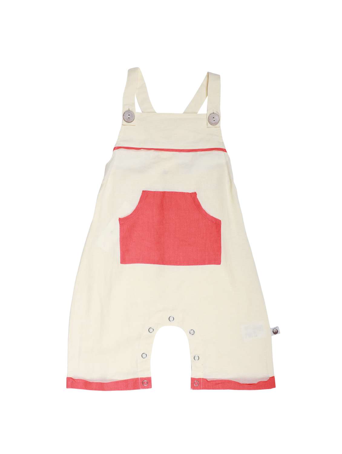kids cream color blocked romper - 22179955 -  Standard Image - 2