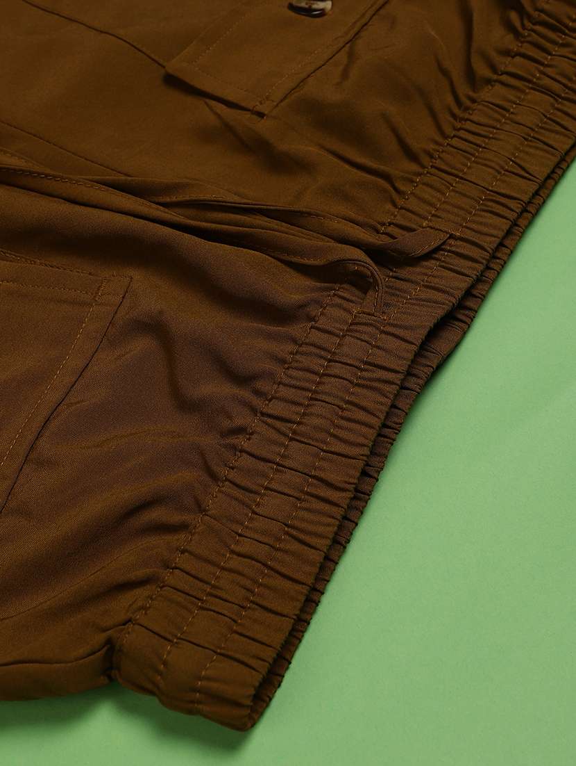 girls solid mid rise regular fit shorts  - 22179967 -  Standard Image - 2