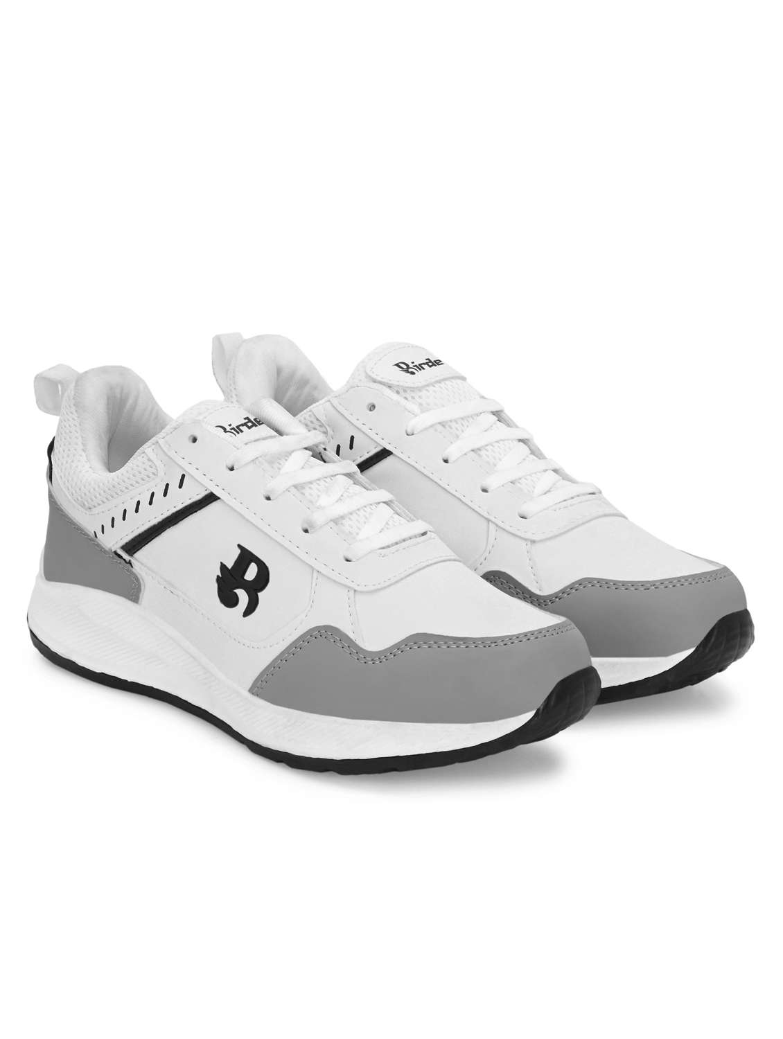 men white solid lace up sport shoe - 22179974 -  Standard Image - 2