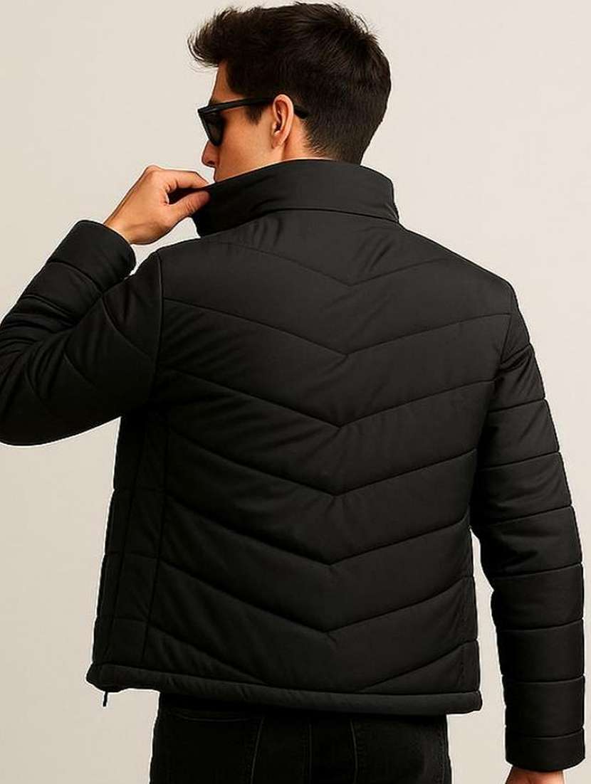 men solid long sleeve quilted jacket - 22179984 -  Standard Image - 2