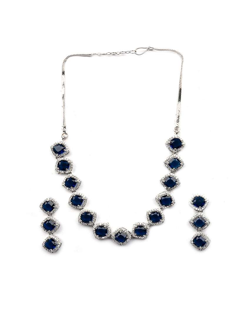 bold blue ad sleek necklace set - 22179999 -  Standard Image - 2