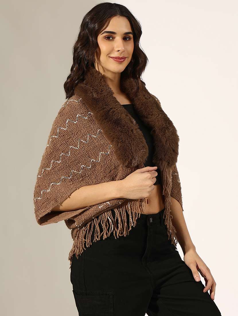women self designed poncho - 22180079 -  Standard Image - 2