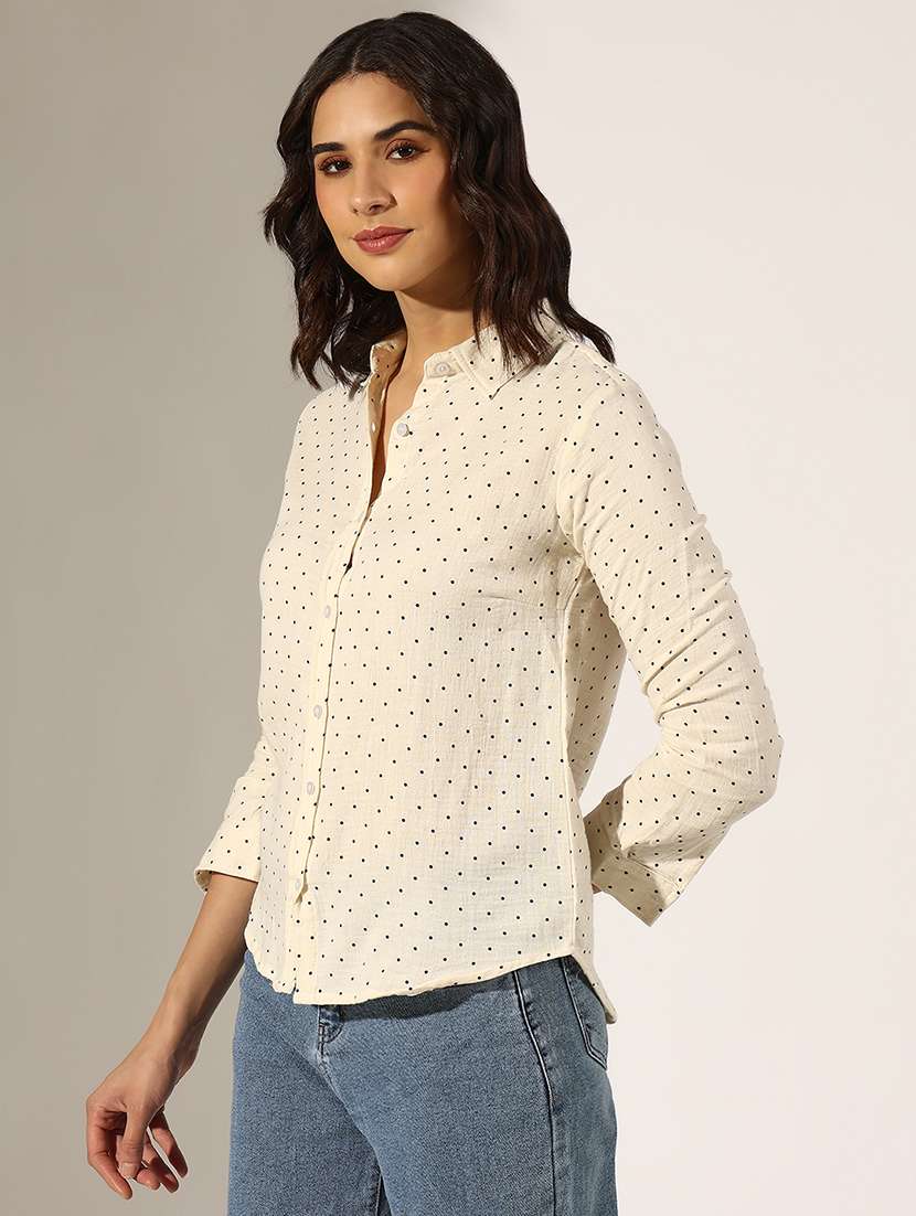 women collared long sleeve regular shirt - 22180093 -  Standard Image - 2