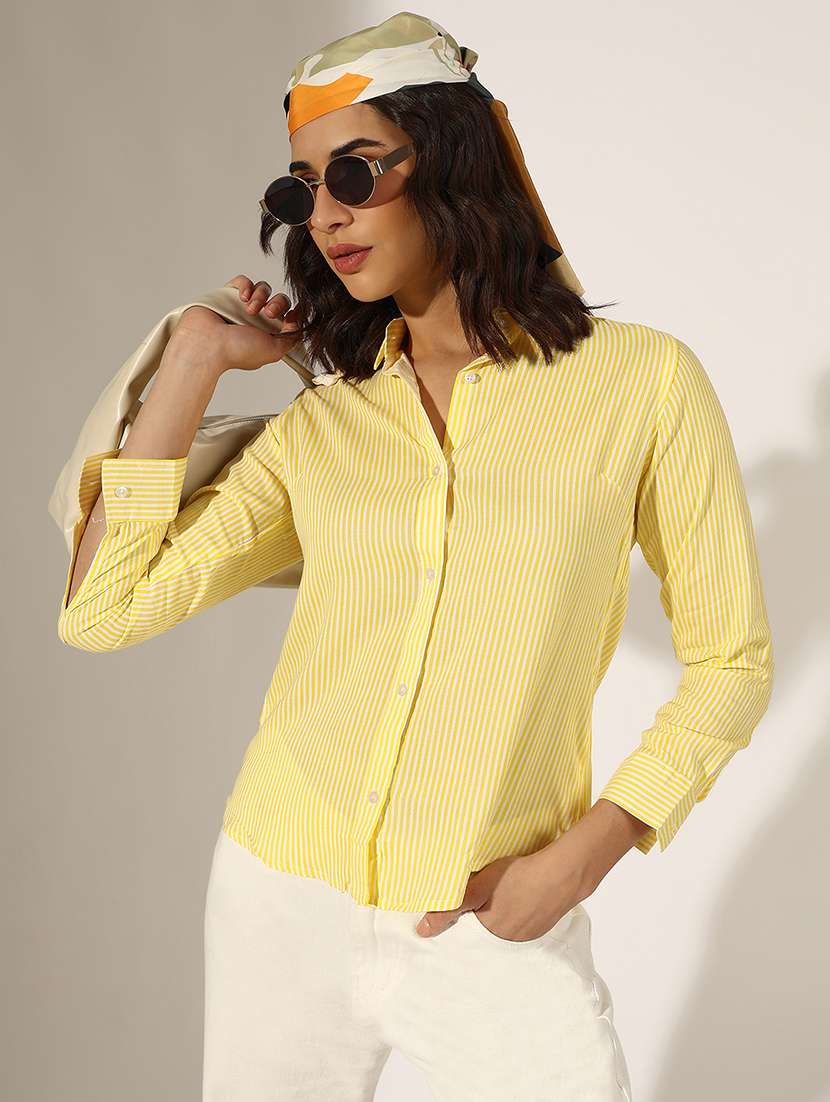 women collared long sleeve regular shirt