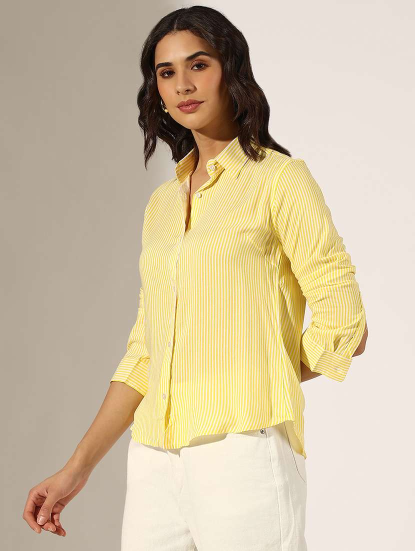 women collared long sleeve regular shirt - 22180096 -  Standard Image - 2