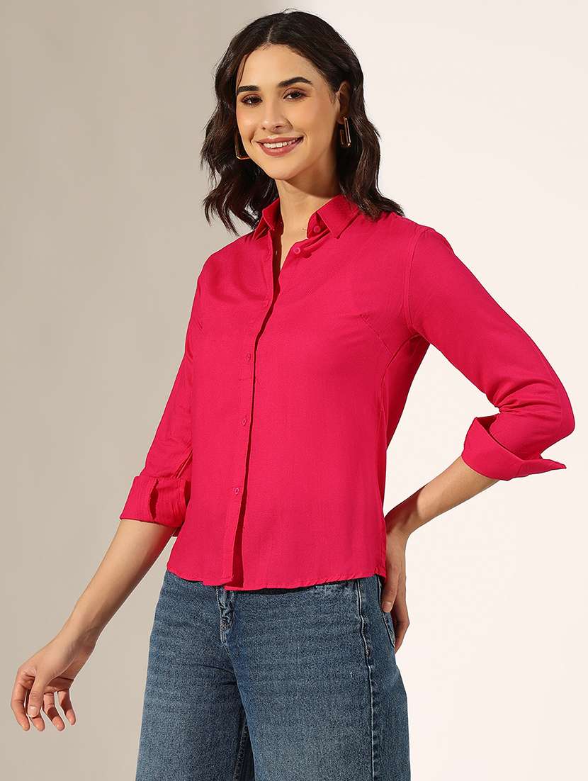 women collared long sleeve regular shirt - 22180097 -  Standard Image - 2