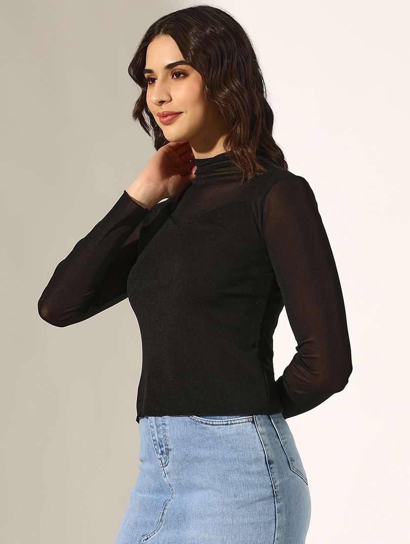 women solid long sleeve regular top - 22180163 -  Standard Image - 2