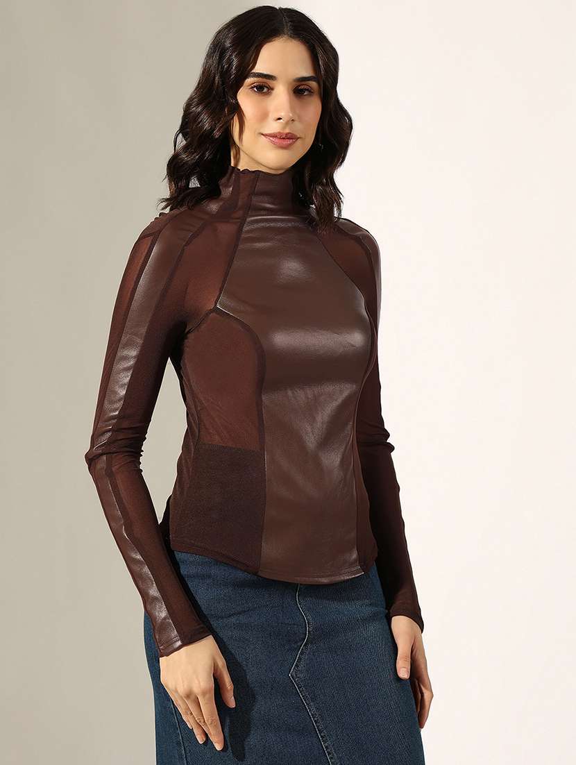 women solid long sleeve regular top - 22180187 -  Standard Image - 2