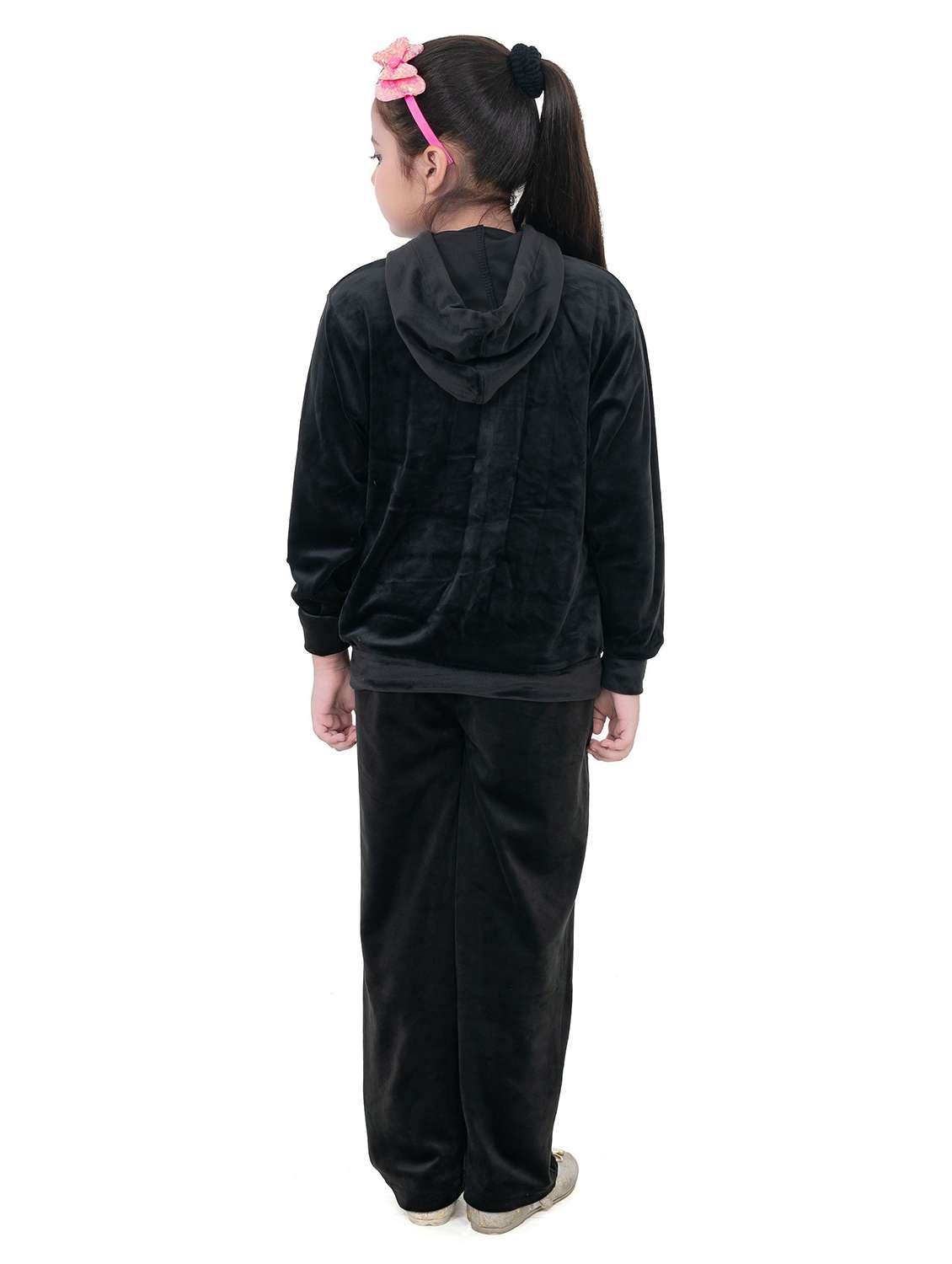 girls solid with work long sleeve full length set - 22180243 -  Standard Image - 2