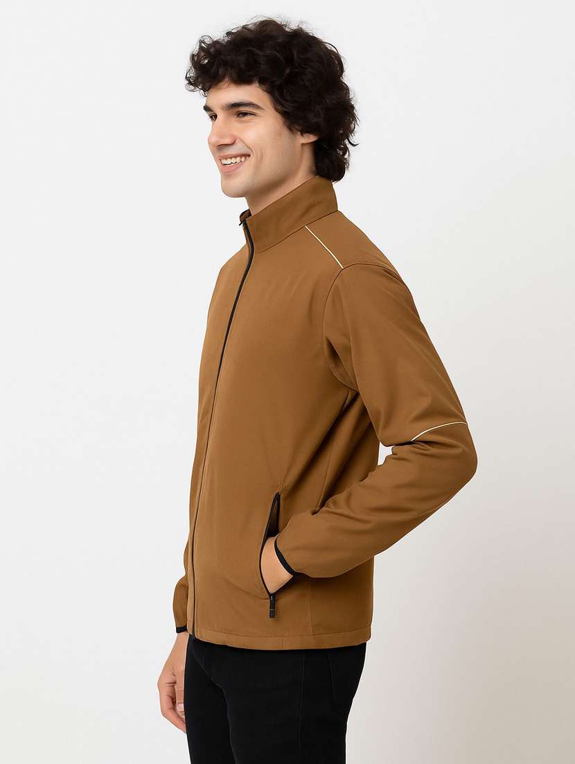 men solid long sleeve windcheater casual jacket - 22180259 -  Standard Image - 2