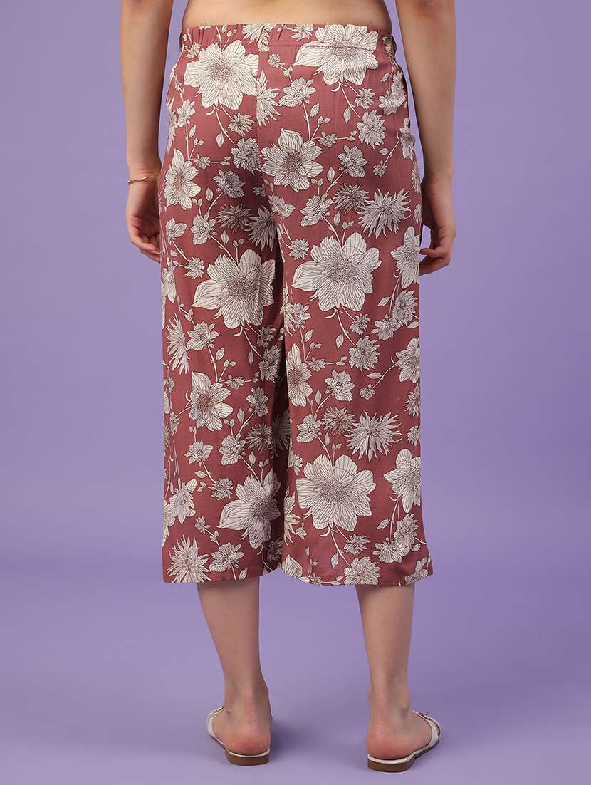 women printed mid rise regular fit capri - 22180346 -  Standard Image - 2