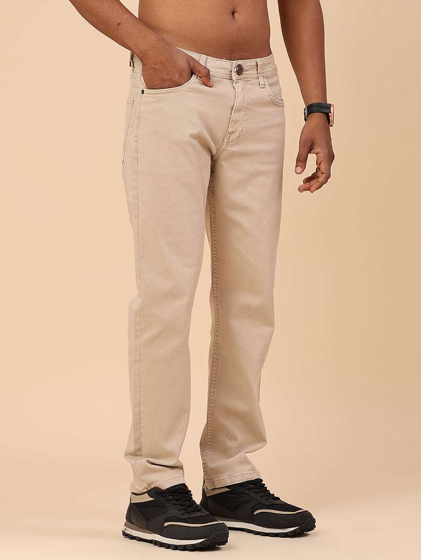 men beige denim jean - 22180647 -  Standard Image - 2