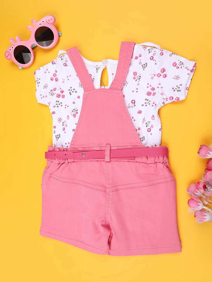 pink cotton combo infant twin set - 22180714 -  Standard Image - 2