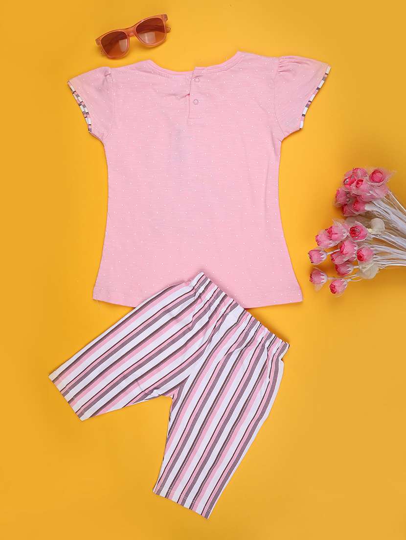 kids printed round neck twin set - 22180719 -  Standard Image - 2