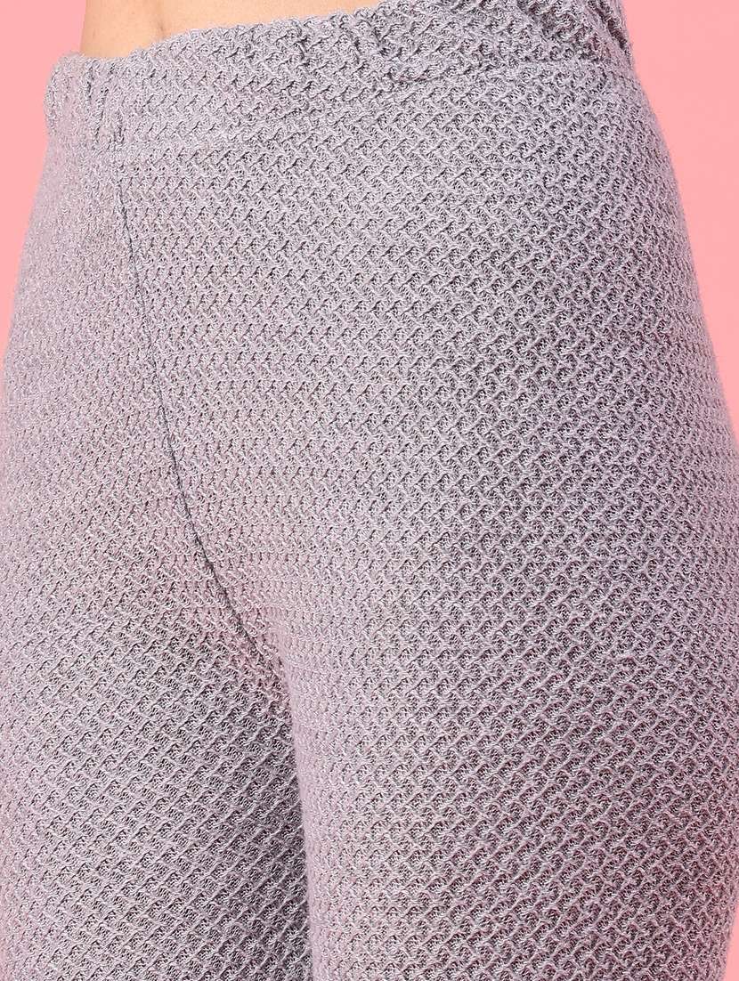 women self design mid rise woolen leggings - 22180738 -  Standard Image - 2