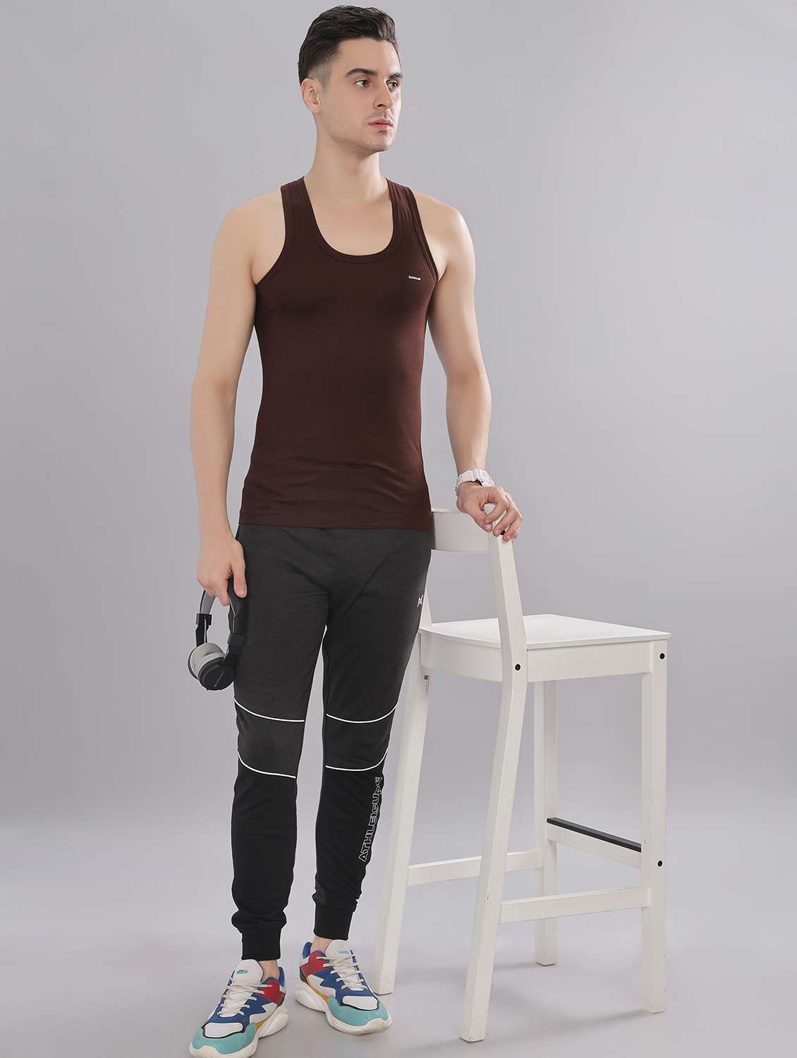 men solid pack of 4 sleeveless vest - 22180835 -  Standard Image - 2