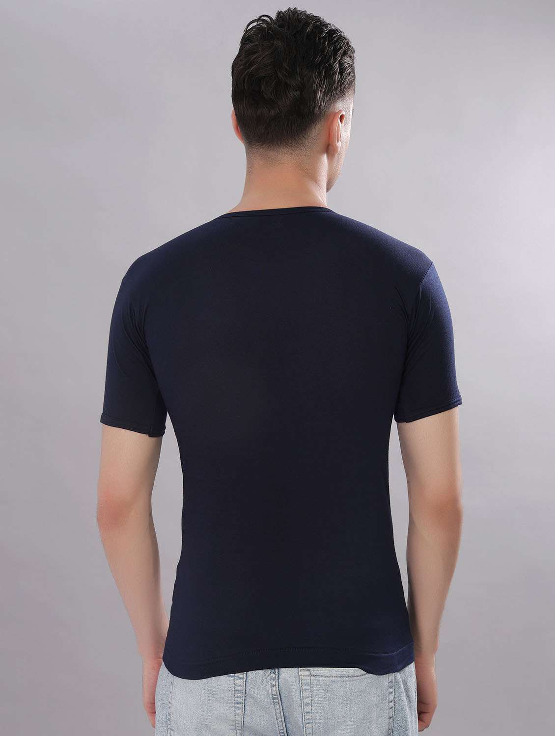 men solid half sleeve vest pack of 2 - 22180878 -  Standard Image - 2