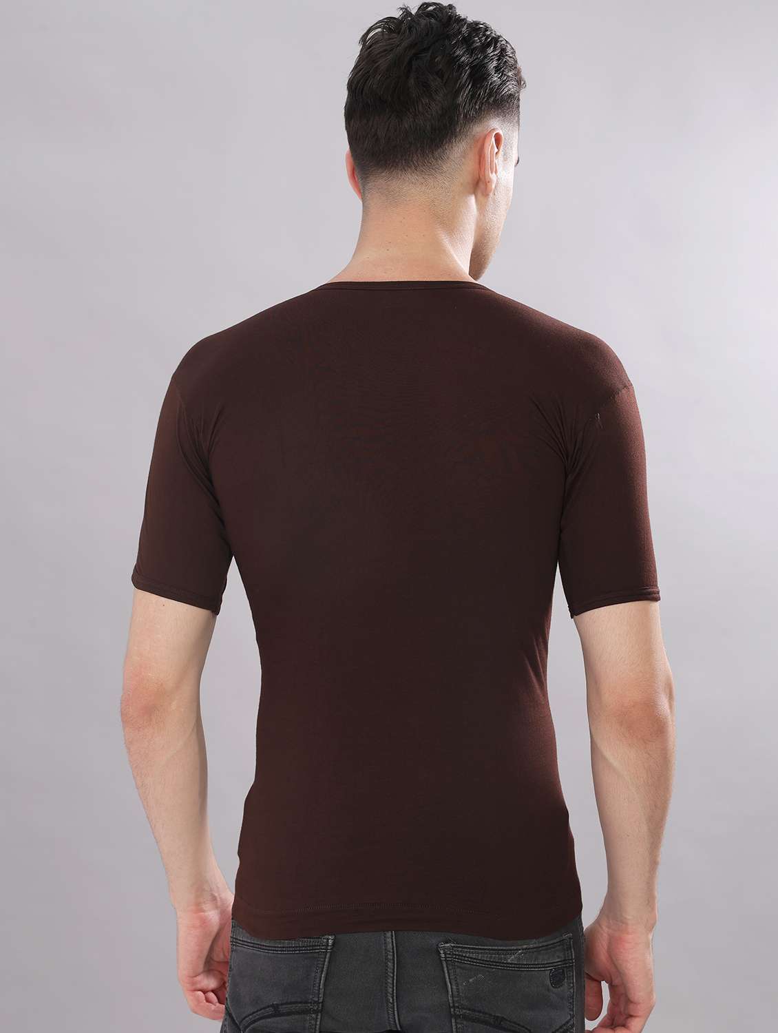 men solid half sleeve vest pack of 2 - 22180879 -  Standard Image - 2