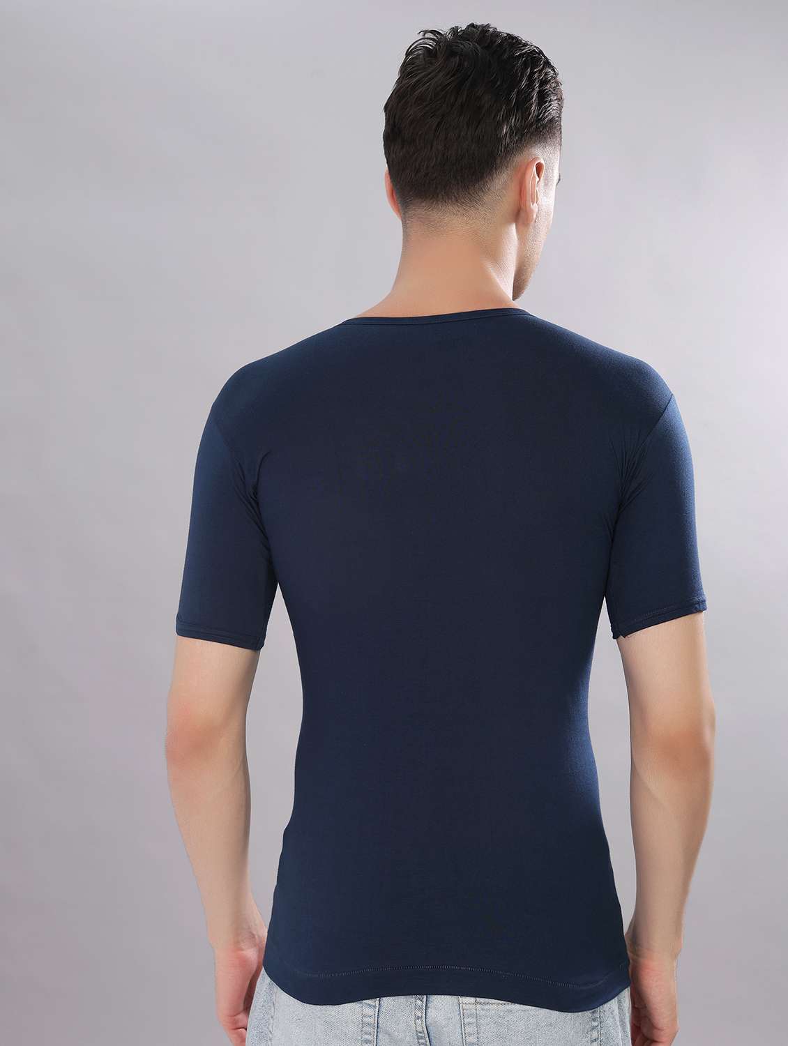 men solid half sleeve vest pack of 3 - 22180884 -  Standard Image - 2