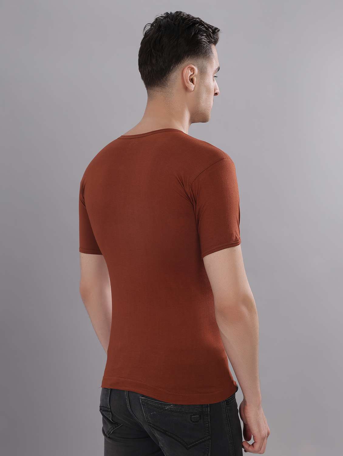 men solid half sleeve vest pack of 3 - 22180885 -  Standard Image - 2