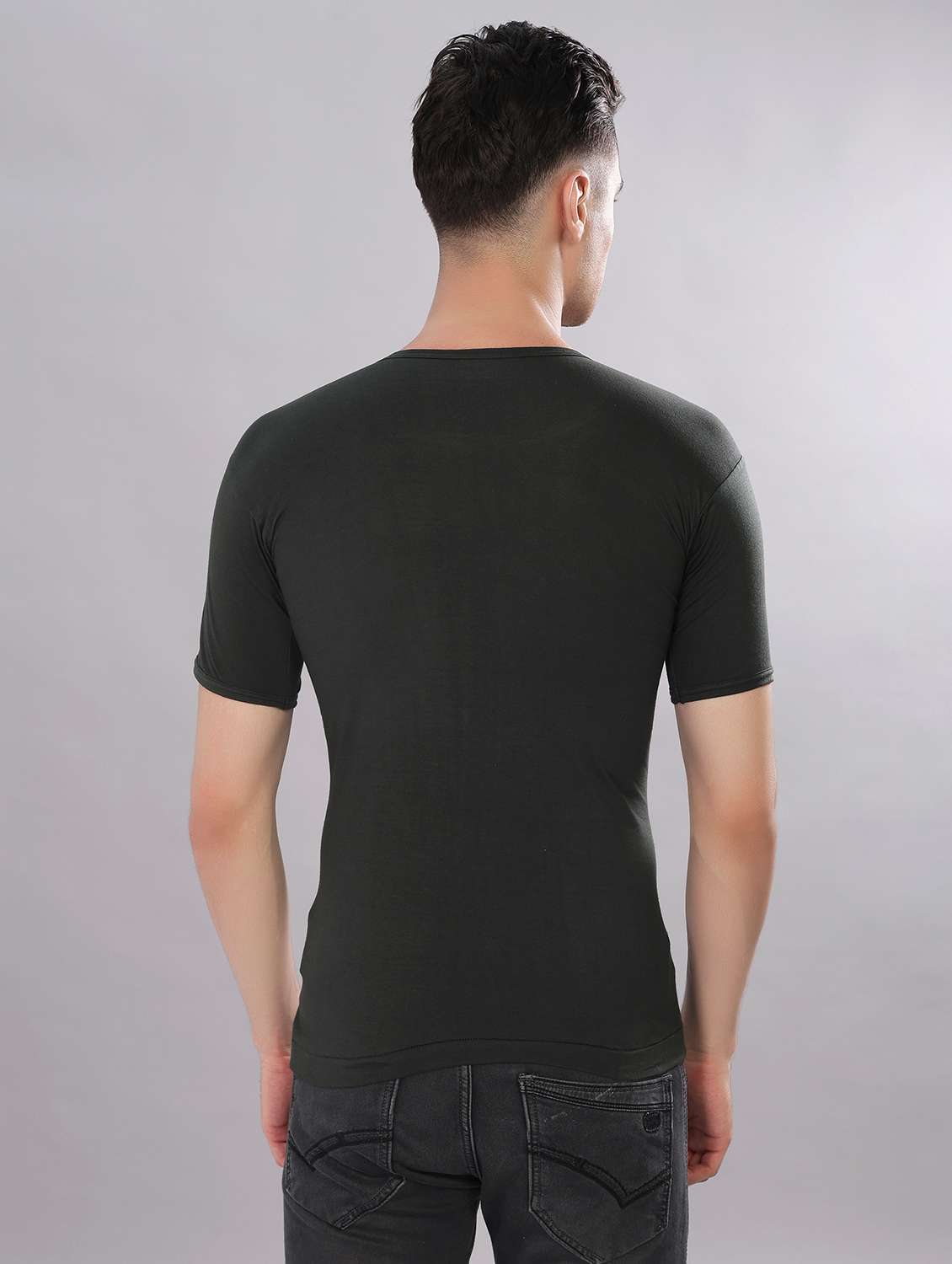 men solid half sleeve vest pack of 6 - 22180892 -  Standard Image - 2