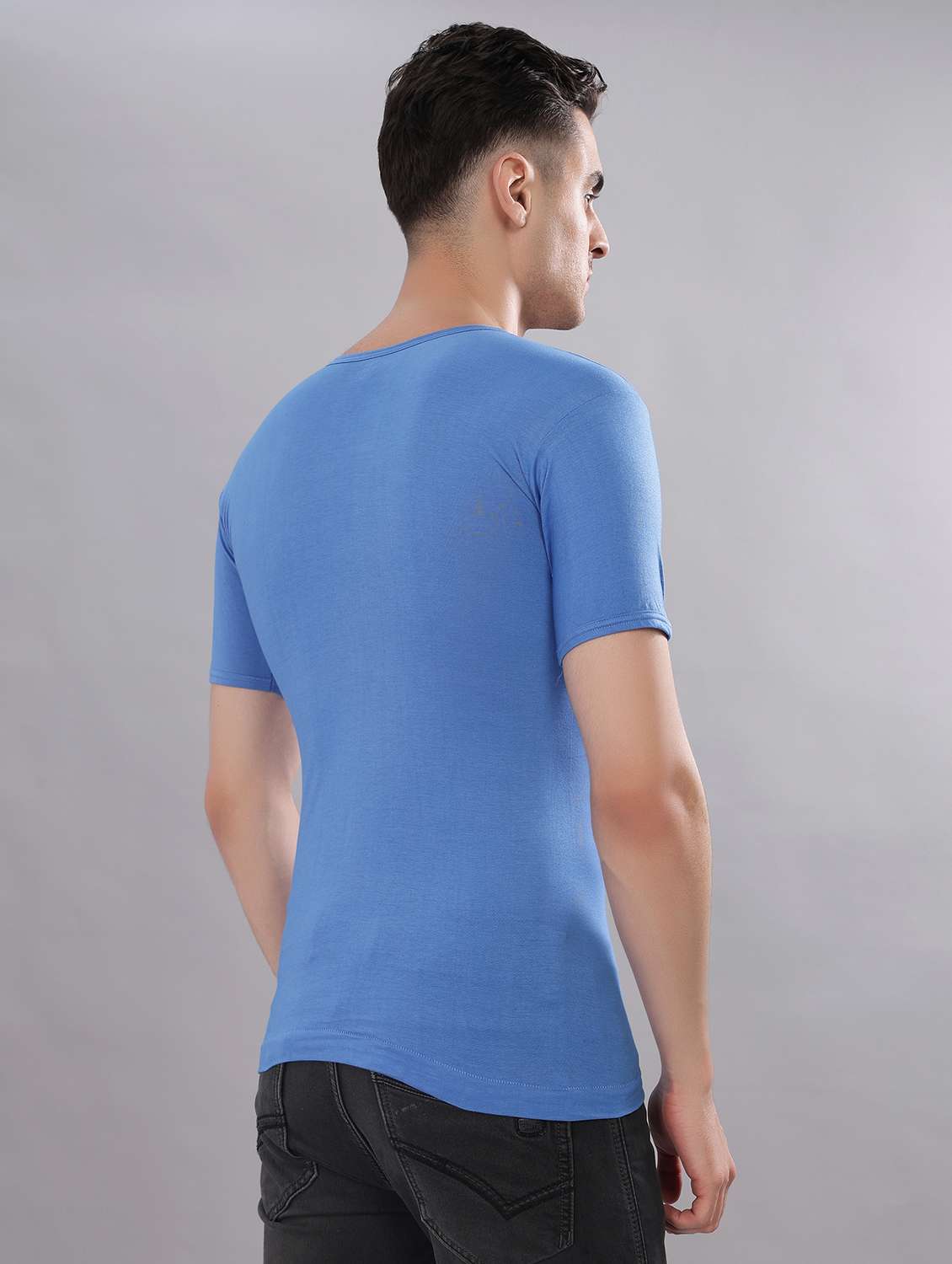 men solid half sleeve vest pack of 7 - 22180894 -  Standard Image - 2