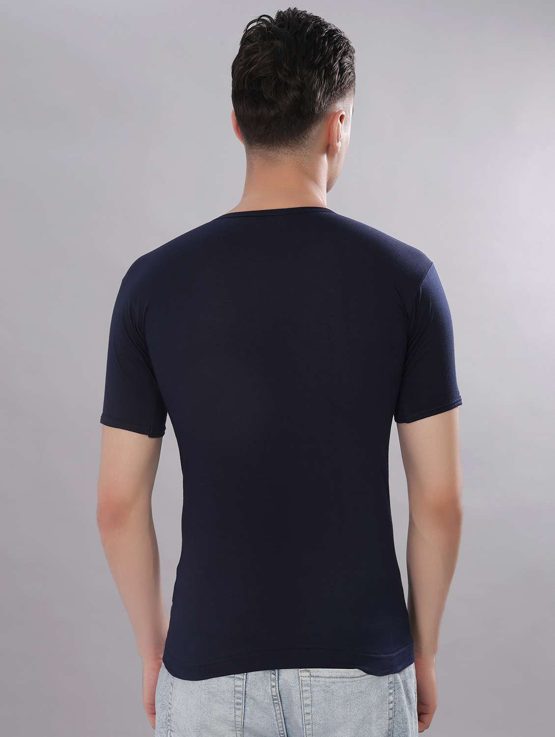 men solid half sleeve vest pack of 7 - 22180895 -  Standard Image - 2