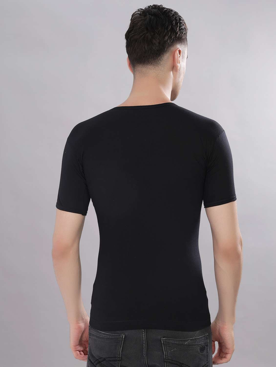 men solid half sleeve vest pack of 10 - 22180896 -  Standard Image - 2