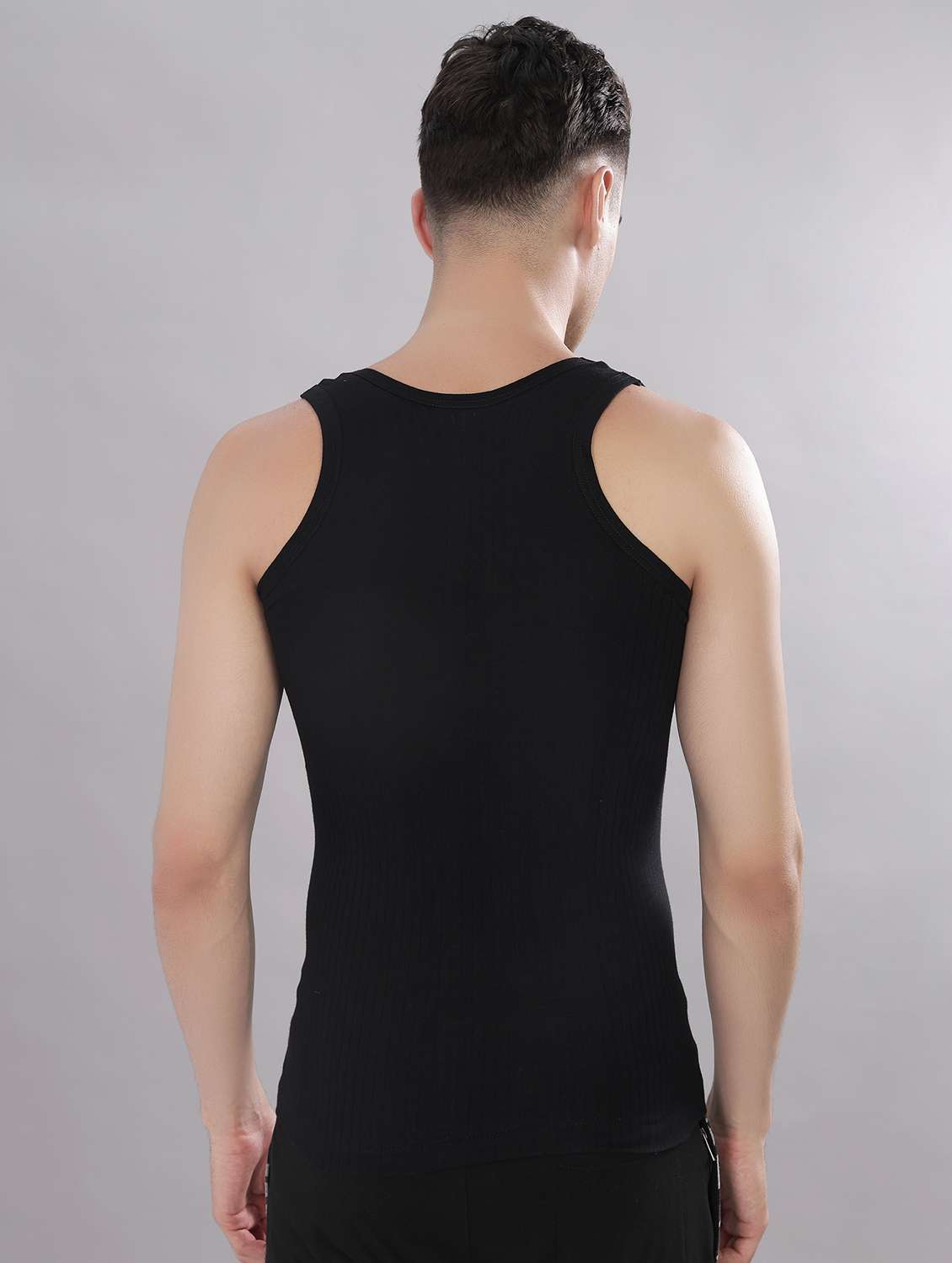 men pack of 3 solid sleeveless vest - 22180939 -  Standard Image - 2