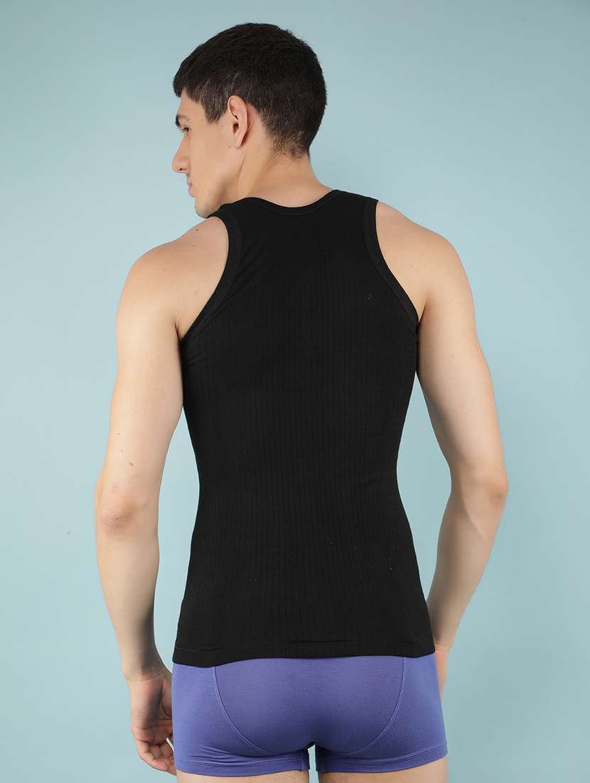 men pack of 4 solid sleeveless vest - 22180948 -  Standard Image - 2