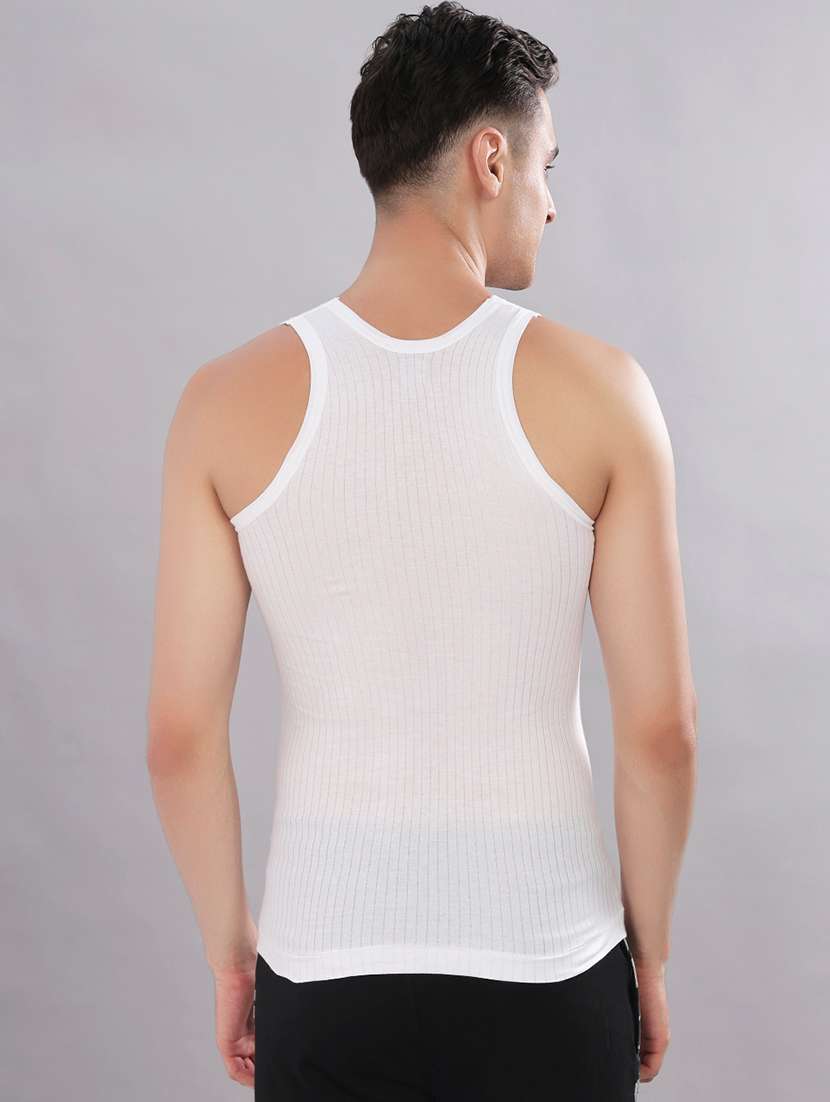 men pack of 6 solid sleeveless vest - 22180953 -  Standard Image - 2