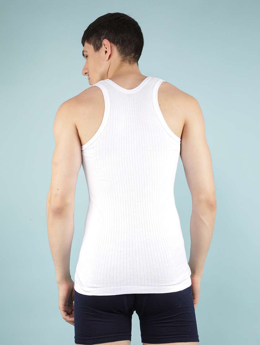 Men Pack Of 10 Solid Sleeveless Vest - 22180969 -  Standard Image - 2